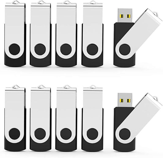 Aiibe 16 GB USB Flash Drive 20 Pack Bulk Flash Drives 16GB USB 2.0 Thumb Drive Data Storage USB Drive Zip Drives (16GB, Black)