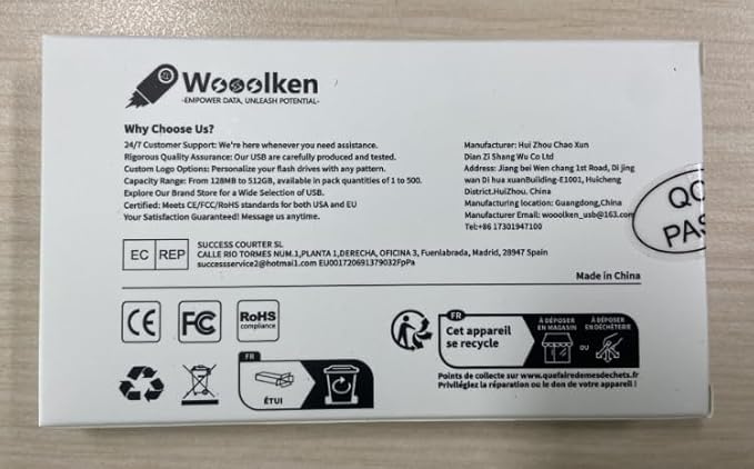 256GB Flash Drive Wooolken USB 3.0 Thumb Drive with USB C Adapter and Lanyard,Memory Stick for Data Storage