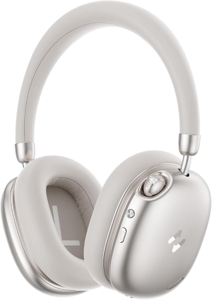 havit Hybrid Adaptive Active Noise Cancelling Headphones Wireless Space S1, Over Ear Headphones,Bluetooth 6.0, 100H Playtime, ENC, 3D Sound, Custom EQ via App, Travel, Office,Home,Gold