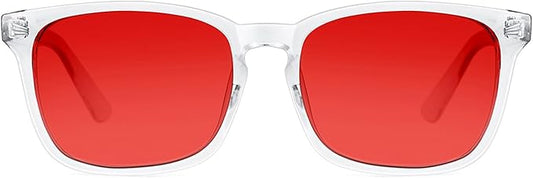 TIJN Sleep Glasses for 99.9% Blue Green Light Blocking Dual AR Coatings Red Lens for Computer Gaming Reduce Eyestrain