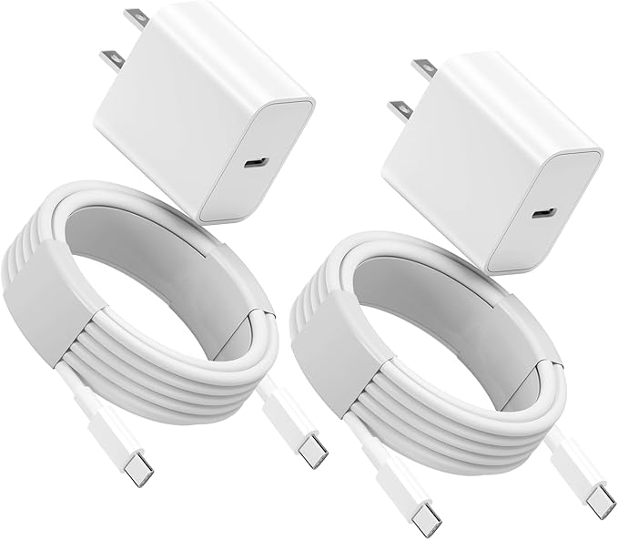 10FT for iPhone 16 15 Charger Fast Charging, Long USB C to C Charger Cord with 20W Type C Phone Fast Charging Block for iPhone 16/16 Pro/16 Pro max/16 Plus, iPhone 15/15 Pro/15 Pro max/15,iPad, 2Pack