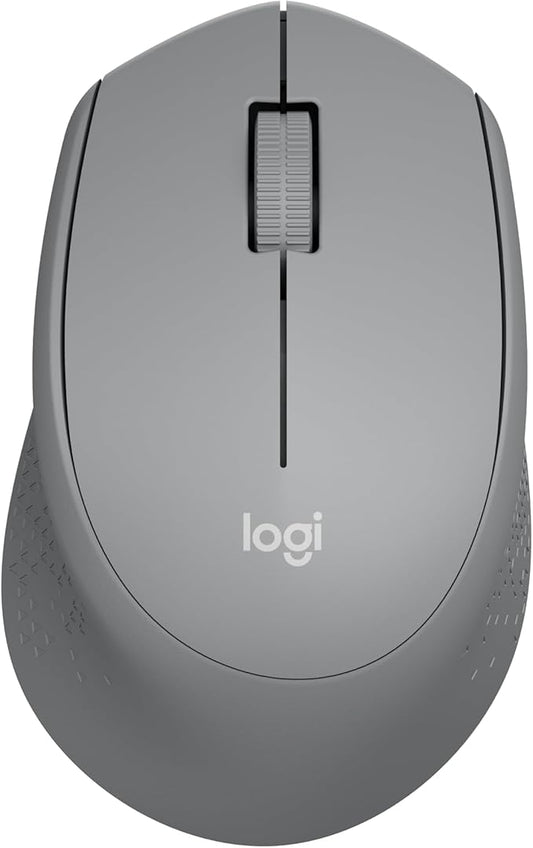 Logitech M330 SILENT Wireless Mouse, 2.4GHz with USB Receiver, Optical Tracking, Quiet & Lightweight, Long Battery Life, for PC, Mac, Laptop, Chromebook - Grey
