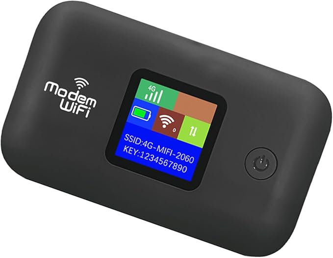 4G LTE Wi Fi Mobile Hotspot, Portable Wi Fi Hotspot for Travel, 10 Connected Devices, Cordless Internet Router Devices with SIM Card Slot, for Europe Africa Southeast Asia