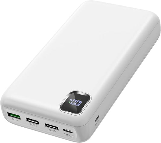 Portable Charger 50000 mAh Power Bank PD 30W and QC 4.0 PowerBank Fast Charging External Battery Pack with USB-C LED 3 Outputs & 2 Inputs Portable Charging for iPhone 15 14 13 pro, Samsung