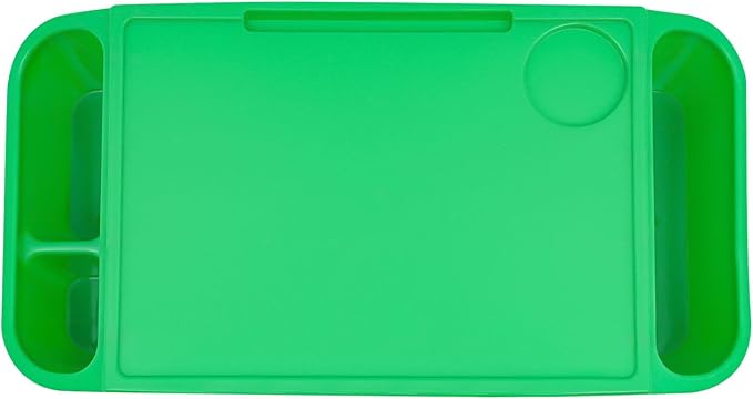 12PCS Kids Lap Desk Tray, Portable Plastic Activity Table, 19.69×9.84×7.1in Lap Bed Table with Storage Slots & Cup Holder, for Eating, Writing, Kids (Green)