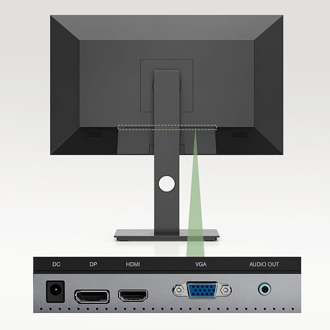 New Mobile Pixels 23.8'' Computer Monitor, 75Hz FHD1080P IPS Monitors with VESA Mounting, Rotatable, Height/Tilt Adjustment for Ergonomic Viewing, Frameless, Anti-Glare, Gaming Monitor with FreeSync