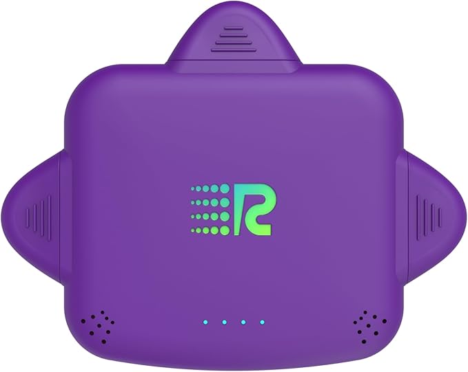 Rush Charge Universe 3 in 1 Portable Charger 3300mah, 2.4A High-Speed Fast Charging Compatible with iPhone and Android Lightning, Type C, Micro-USB Charges 3 Devices at a Time Pre-Charged RC33 Purple