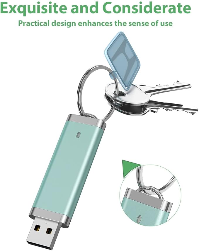 Aiibe 2GB 2G USB Flash Drive 5 Pack USB 2.0 Memory Stick Thumb Drives 2GB (5 Mixed Colors: Blue Green Yellow Pink Purple)