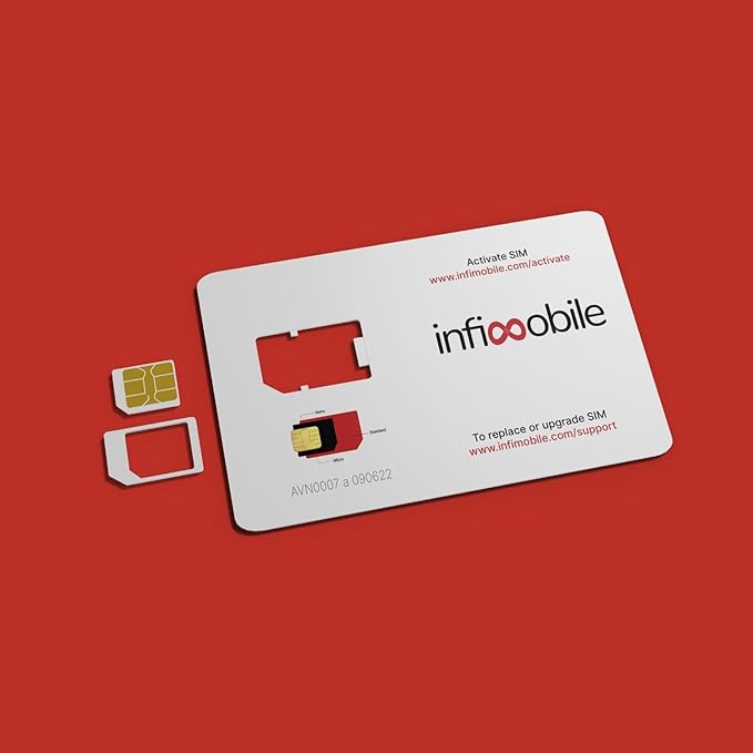 $15/Month | Infimobile Prepaid Plan: 12 Months| 5GB High-Speed Data Per Month | 2500 Minutes and 2500 Text| Prepaid Plan Service SIM Card | Nationwide Coverage | 4G, 5G V-Network