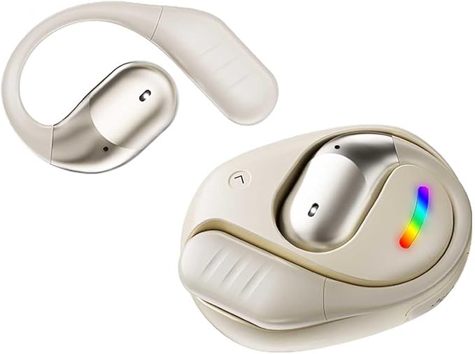 Sports Open Earbuds With Over ear Hooks and Neck Sling,Open Ear-hook headphones Wireless Bluetooth 5.4,HiFi Sound Clear Calling,waterproof,Around the ear headset fit for Workout running exercise Gym