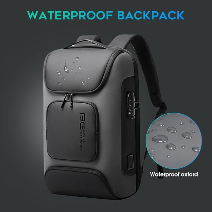 BANGE Business Laptop Backpack Fit for 15.6 INCH,Travel Backpack with USB Charging Port,Men Travel Backpack with Water Bottle Holder for Men and Women…