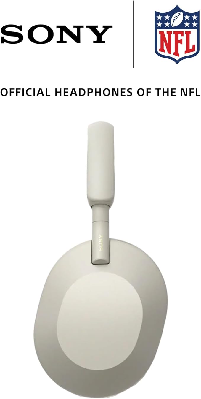 Sony WH-1000XM5 Premium Noise Canceling Headphones, Auto NC Optimizer, 30-Hour Battery, Alexa Voice Control, Silver