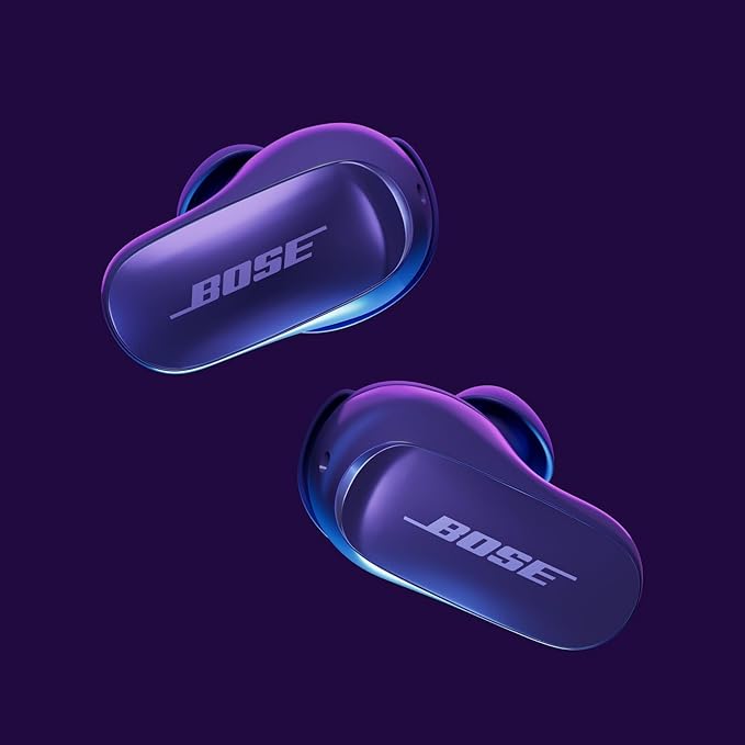 Bose New QuietComfort Ultra Bluetooth Earbuds (2nd Gen), Wireless Noise Cancelling Earbuds, Up to 6 Hours Battery, IPX4 Rating, Immersive Audio, Deep Bass, Midnight Violet - Limited Edition Color