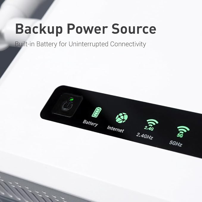 GL.iNet GL-XE3000 (Puli AX) 5G Router with Dual SIM Card Slot, Wi-Fi 6 Cellular Routers, Built-in Battery, Multi-WAN, VPN, OpenWrt, Secure 5G Router for Office, Retail, Events, Business