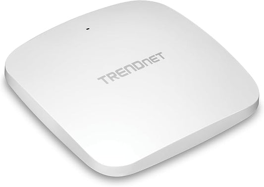 TRENDnet AX3000 Dual Band WiFi 6 PoE+ Access Point, TEW-923DAP, 1 x 2.5GBASE-T PoE+ LAN Port, OFDMA and MU-MIMO Technology, 2402Mbps (5Ghz), 573Mbps (2.4Ghz), WPA3 Ecryption, White