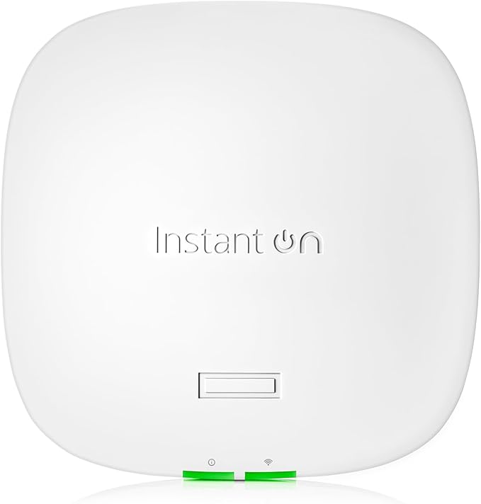 HPE Networking Instant On Access Point AP32 2x2 WiFi 6E Indoor Wireless Access Point | Secure, Tri-Band, Future Ready | Power Source Not Included | US Model (S1T22A)