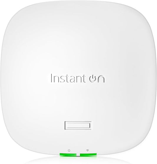 HPE Networking Instant On Access Point AP32 2x2 WiFi 6E Indoor Wireless Access Point | Secure, Tri-Band, Future Ready | Power Source Not Included | US Model (S1T22A)