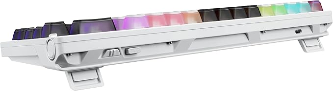 ASUS ROG Azoth X Wireless Mechanical Gaming Keyboard – 75% TKL, Tri-Mode Connectivity, Hot Swappable Pre-lubed ROG NX V2 Snow Linear Switches, South-Facing PCB, PBT Keycaps, PC/Mac Support - White