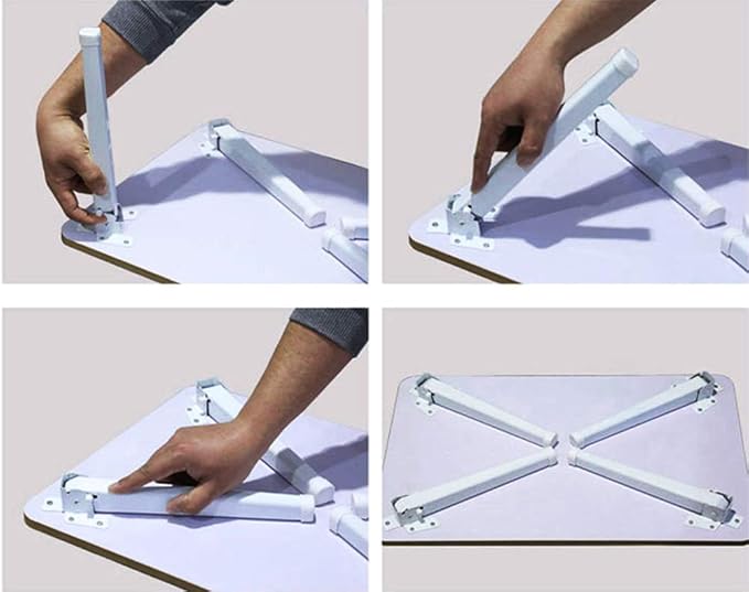 Folding Lap Desk for Bed, 23.6 Inch Portable Laptop Stand for Couch, Bed & Floor | Bed Tray Table for Eating, Writing, Reading | Foldable Sturdy Laptop Desk for Adults, Bamboo