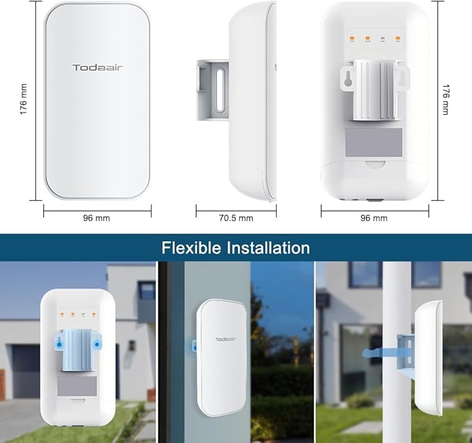 Outdoor WiFi Extender，WiFi Booster | Repeater & AP Mode｜IP65 Weatherproof | Up to 300Mbps WiFi Repeater | Easy Set Up WiFi Repeater Wireless Signal Booster with Ethernet Port