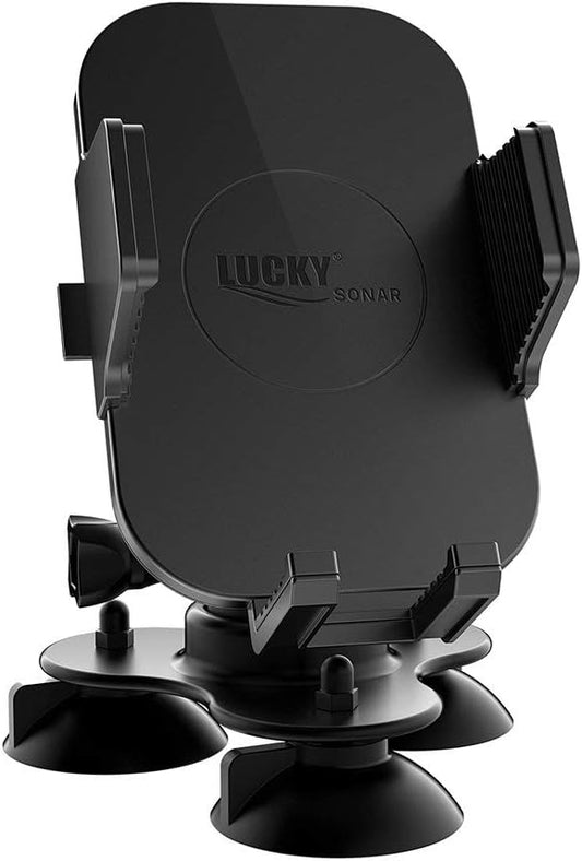 LUCKY Dashboard Universal Car Phone Mount Veichle Suction Cup Mount Holder, Fish Finder GPS Cup Holder Mount for Boat Canoe Kayak Truck Marine Fishing