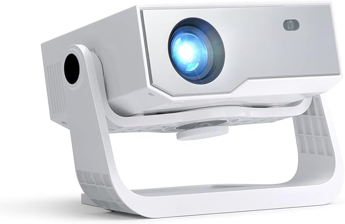 Projector with WiFi and Bluetooth, 1000+ Apps Installed, Electronic Focus & Auto Keystone, Zoom, Native 1080P 650 ANSI 20000Lumen 4K Support Portable Mini Video Projector Outdoor Indoor