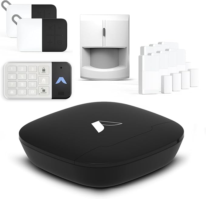 Abode 12 Piece Wireless Security System – Expandable to Protect Your Whole Home - Easy DIY Installation - Optional Professional Monitoring - Compatible with Alexa & Google Assistant