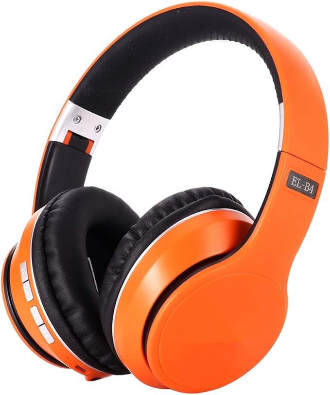 OYEALEX Active Noise Cancelling Headphones, Wireless Over Ear Bluetooth Headphones with Microphone Foldable Headphone with HiFi Audio Deep Bass for Home Travel Office Orange