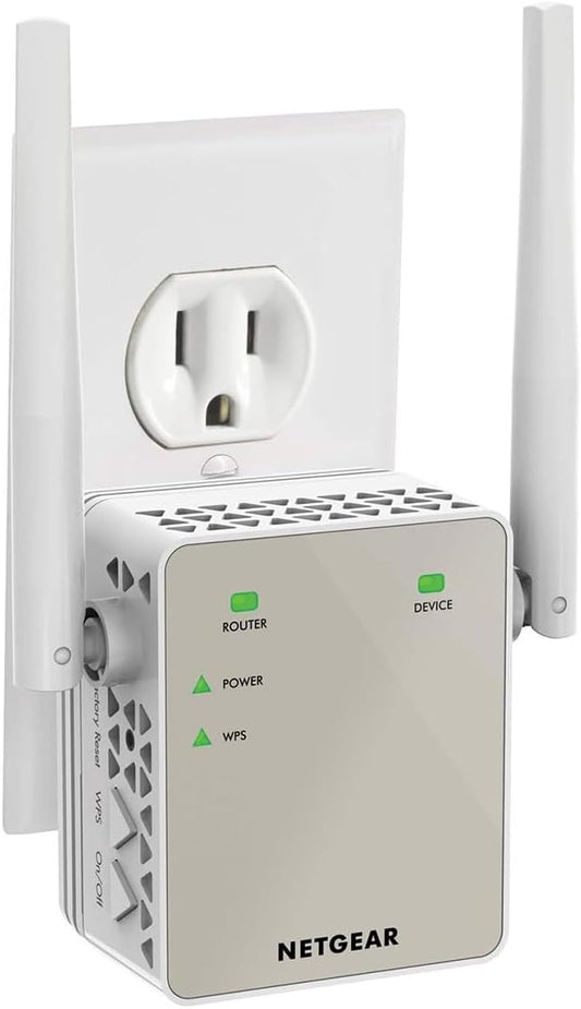 NETGEAR WiFi Range Extender (EX6120) - Add up to 1,500 sq. ft., 25 Devices - AC1200 Dual Band Wireless Signal Booster & Repeater (Up to 1.2 Gbps Speed), Compact Wall Plug Design – Free Expert Help