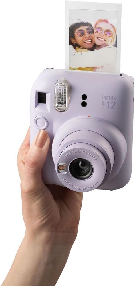 Fujifilm Instax Mini 12 Instant Camera Lilac Purple Bundle with Fuji Instax Mini Film Value Pack (40 Sheets) + Protective Carrying Case + Photo Album + Microfiber Cleaning Cloth