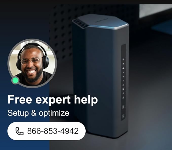 NETGEAR Nighthawk Tri-Band WiFi 7 Router (RS500) – Security Features, BE12000 Wireless Speed (up to 12 Gbps) - Covers up to 3,000 sq. ft., 120 Devices – 2.5 Gig Internet Port - Free Expert Help
