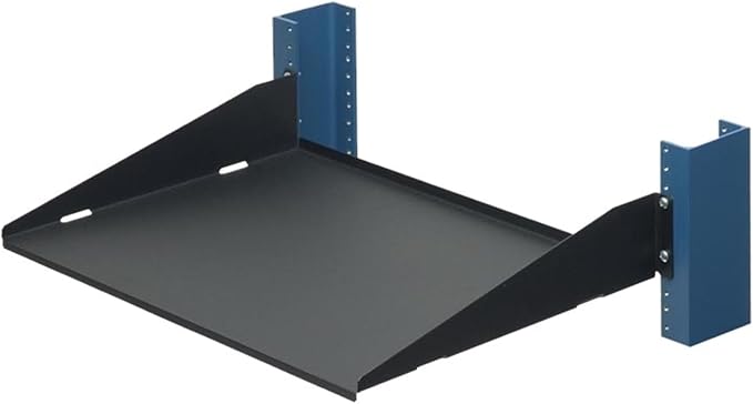 RackSolutions 2 Post Rack Shelf - 13" Solid, Flanges Down