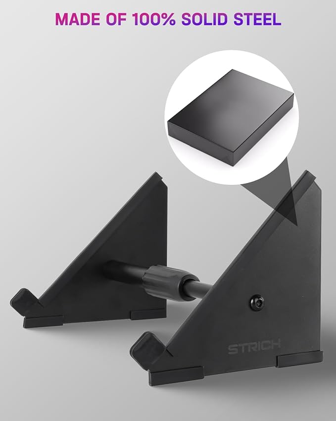 STRICH Desktop Stand for Sampler/Synth/MIDI Controller/Drum Machine, Adjustable Length from 6.6" – 10.6", Black, SDS-10