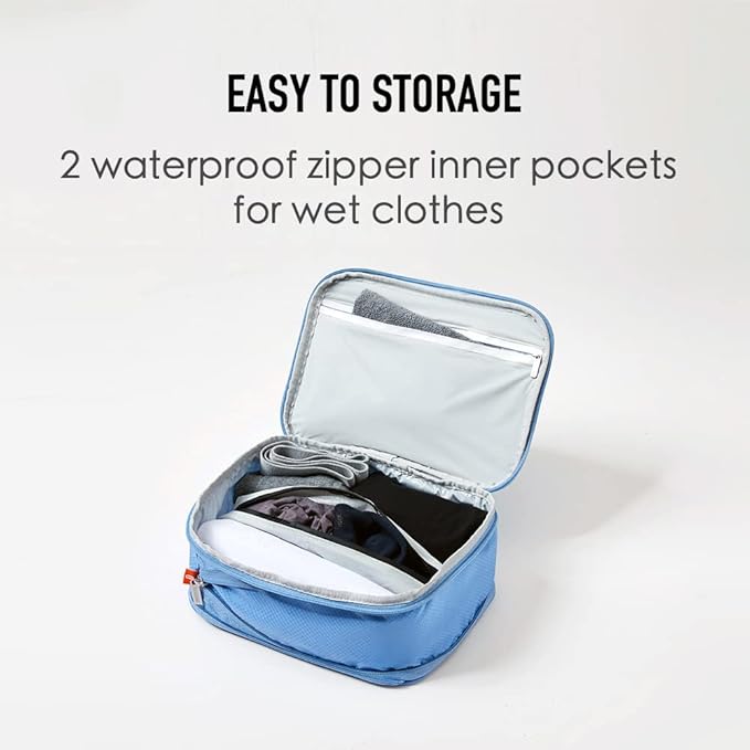 Bee Nesting BeeNesting Waterproof Compression Packing Cubes 5/6/8 sets, Large Travel Packing organizers for Carry on Luggage, 2 Sides Expandable Storage Bags (Dark Green, 4L)