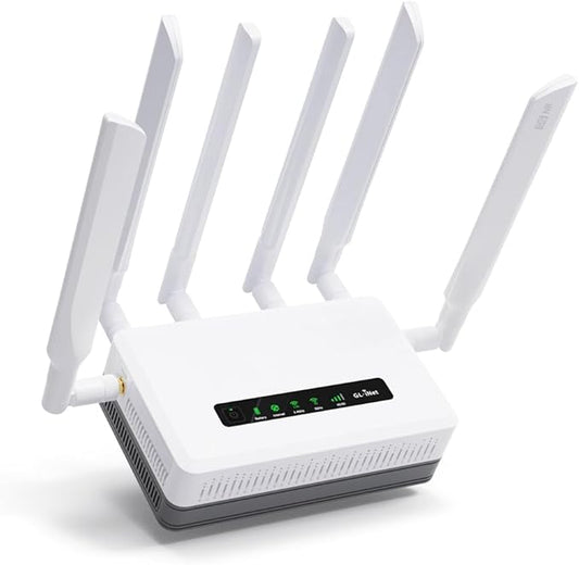 GL.iNet GL-XE3000 (Puli AX) 5G Router with Dual SIM Card Slot, Wi-Fi 6 Cellular Routers, Built-in Battery, Multi-WAN, VPN, OpenWrt, Secure 5G Router for Office, Retail, Events, Business