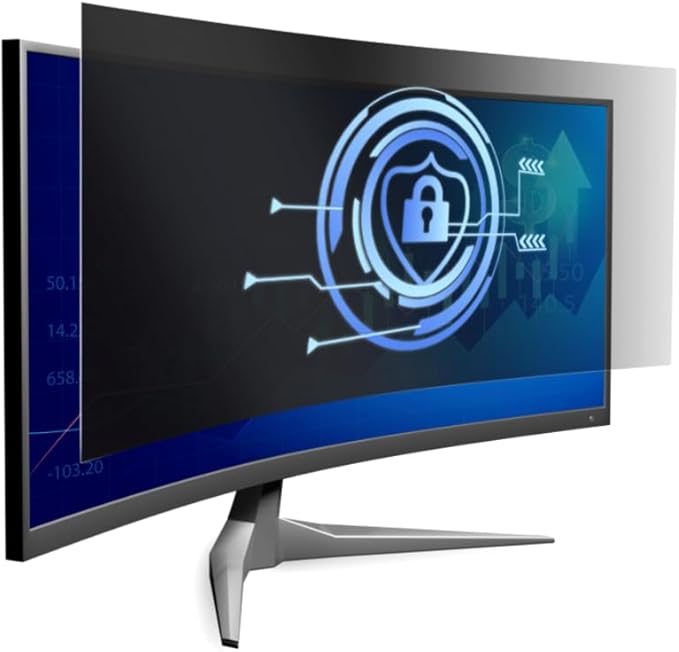 34 Inch Curved Computer Privacy Screen Filter for 21:9 Widescreen Computer Monitor Screen Protector Computer Screen Privacy Shield Anti Glare and Blue Light