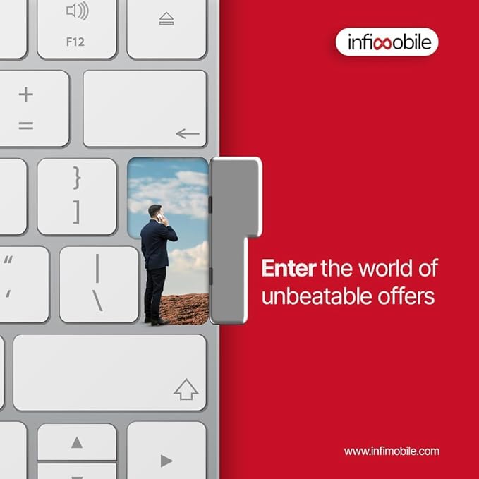 $12.6/Month | Infimobile Prepaid Unlimited Plan: 6 Months | 10GB High-Speed Data Per Month | Unlimited Data Talk & Text | Prepaid Plan Service SIM Card | Nationwide Coverage | 4G, 5G Network