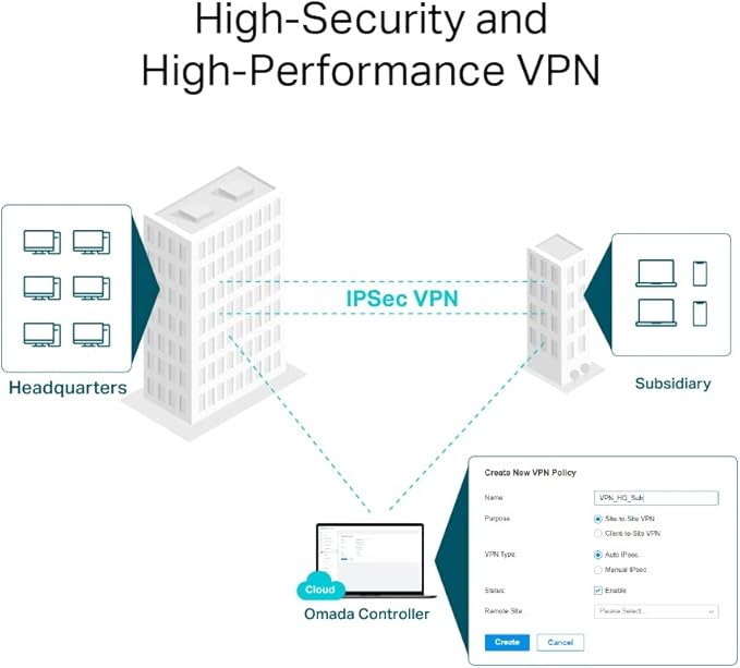 TP-Link ER8411 | Enterprise Wired 10G VPN Router | Up to 10 WAN Ports | High Network Capacity | SPI Firewall | Support Omada SDN | Load Balance | Lightning Protection | 5 Year Manufacturer Warranty