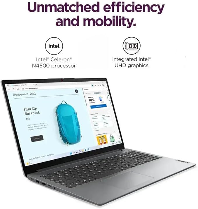 Lenovo 15.6" HD IdeaPad Anti-glare Screen w/ 1 Year Microsoft 365, 2.1TB SSD, 36GB RAM, Windows 11 Home, WiFi 6, HDMI, USB-C, Intel Processor, SD Card Reader, Up to 9.5 Hours Battery Life, w/WOWPC USB