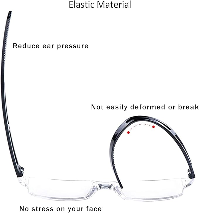 Viseng 3-in-1 Blue Light Reading Glasses & Sunglasses - Ultra-Light Rimless Readers for Men/Women, HD Vision Indoor/Outdoor + UV400 Protection (Frameless Design)+3.5