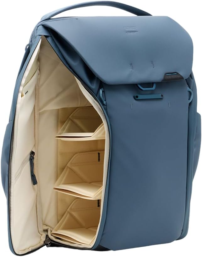 Peak Design Everyday Backpack V3 20L, Ocean, MagLatch Top, Dual Side Access, FlexFold Dividers, Fits 15" Laptop, For Camera Carry, Daily Commutes or Travel, Versatile Backpack for Men and Women