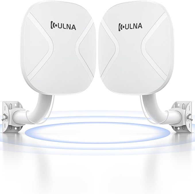 AX3000 WiFi6 Wireless Bridge Outdoor: ULNA Dual Band 5KM Long Range PTP/PTMP WiFi Bridge with 1x2.5Gbps+1x1Gbps LAN, 24V POE Powered, Plug and Play for Network Extension to Barn Shop Garage CPE806S