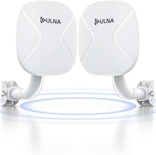 AX3000 WiFi6 Wireless Bridge Outdoor: ULNA Dual Band 5KM Long Range PTP/PTMP WiFi Bridge with 1x2.5Gbps+1x1Gbps LAN, 24V POE Powered, Plug and Play for Network Extension to Barn Shop Garage CPE806S