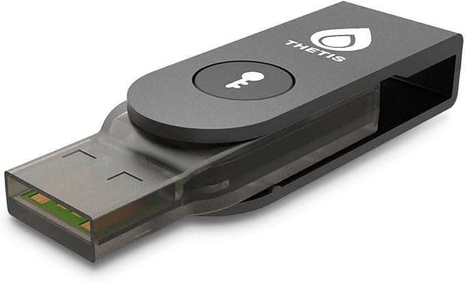 Thetis Pro-A FIDO2 Security Key Passkey Device with USB A & NFC, TOTP/HOTP Authenticator APP, FIDO 2.0 Two Factor Authentication 2FA MFA, Works with Windows/macOS/Linux/Gmail/Facebook/Dropbox/GitHub