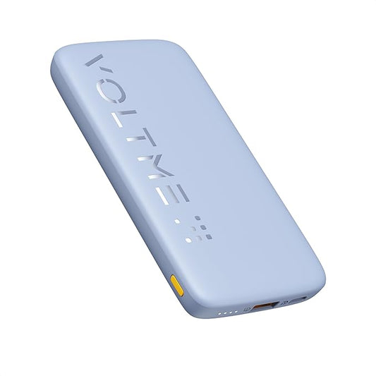 VOLTME Portable Charger, Slim 10000mAh 5V/3A Power Bank, USB C in&Out High-Speed Charging Battery Pack, Travel Essentials Dual Output Compatible with iPhone17 16 15 14 13 12 Samsung Google iPad etc