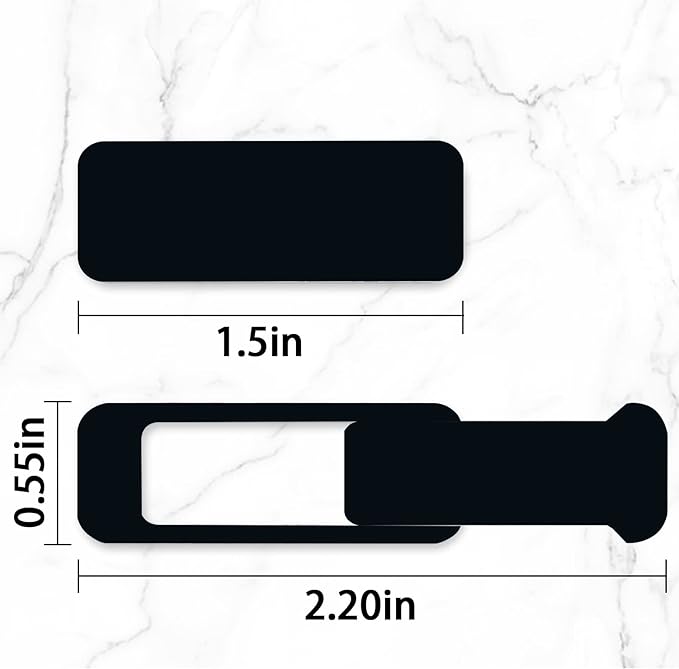 Webcam Cover, 6 Pieces, Laptop Camera Cover, Privacy Shielding Capacity is Twice as Big as The Traditional, Suitable for Computer Mobile Phones, laptops, Tablets and so on (Black 6-Piece Pack)