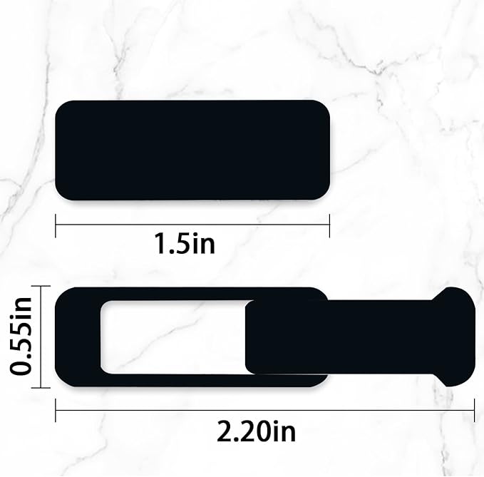 Webcam cover, 3 pieces, laptop camera cover, privacy shielding capacity is twice as big as The traditional, suitable for computer mobile phones, laptops, tablets and so on (black)