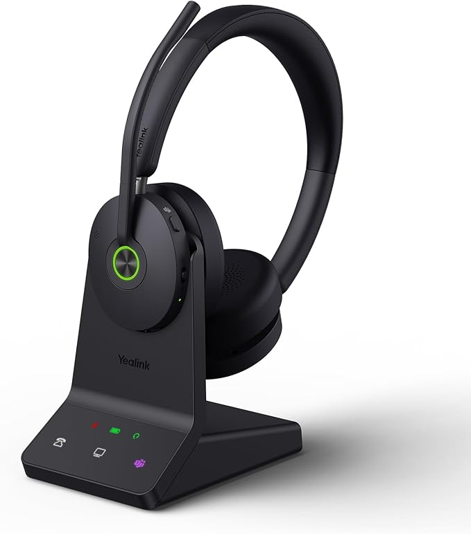 Yealink WH68 ANC DECT&Bluetooth Wireless Headset,606ft Long Rang 96% Active Noise Cancellation StereoTeams Headphones with 6X Noise Cancelling Mic,32H Call,Work Dual Ear Headsets (PC,CellPhone,Laptop)