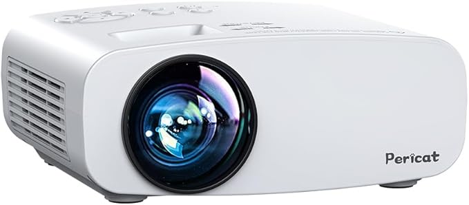 Pericat 10000L 4K Supported Native 1080P Projector, Portable Movie Outdoor Projector for Home Theater, Projector with WiFi and Bluetooth