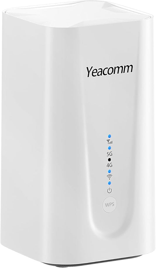 5G Router AX3600 WiFi-6 Modem with Sim Card Slot,NR NSA/SA 5G Cellular Router Up to 4.67Gbps,Wireless CPE & LTE Cat20 Gateway,Voice Volte RJ11,Band Lock,VPN,4 x 4 MIMO